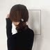 Hàn quốc đơn giản ins gió ban nhạc cao su tóc dây mũ thiết kế niche gió lạnh cổ điển vòng tóc nữ F023 Phụ kiện tóc