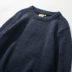 Áo len retro retro màu xanh mỏng cơ bản của Mỹ Áo len cổ điển Mbbcar hẹp - Cặp đôi áo len