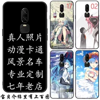 DIY one plus 7pro photo tùy chỉnh oneplus6 nam và nữ one plus 6 vỏ điện thoại di động anime 1 + 6 vỏ thủy tinh R17 sáu - Phụ kiện điện thoại di động giá kẹp điện thoại