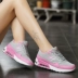 Mùa xuân giày thể thao của phụ nữ dày có đế đệm rocking giày thường giày chạy của phụ nữ lưới lưới thoáng khí giày trắng giày mùa hè Giày chạy bộ
