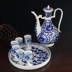 Jingdezhen màu xanh và trắng rượu vang rượu vang ly rượu vang ly rượu vang cao hầm rượu nhà đặt rượu tách ly rượu vang trắng - Rượu vang ly uống vang đỏ Rượu vang