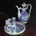 Jingdezhen màu xanh và trắng rượu vang rượu vang ly rượu vang ly rượu vang cao hầm rượu nhà đặt rượu tách ly rượu vang trắng - Rượu vang