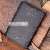 Германия паспорт обложка Германии версии головы слой ковхида сумасшедшая лошадь кожаная паспортная крышка кожа