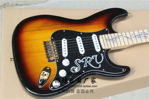 Flyoung ST Электрическая гитара Nikkeling Srv Board Золотые части Золотые части белые бельтемель