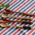 Thìa gỗ Nhật Bản Bộ đồ ăn bằng gỗ rắn zakka thìa gỗ sáng tạo dài tay cầm mật ong thìa trà thìa cà phê khuấy thìa - Đồ ăn tối