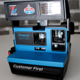 Polaroid, blue camera, Birthday gift, USA