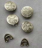 Меч меча слишком барабан, бронзовая пряжка ленты из кожа кожа Taigang Golden Foot