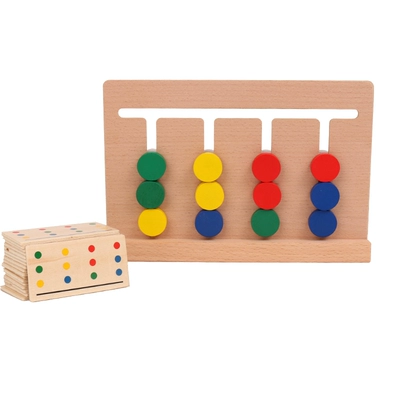 3-5-6 tuổi bé con tư duy logic trọng tâm của các mầm non phát triển trí tuệ đồ chơi giáo dục đào tạo của bộ não Đồ chơi bằng gỗ