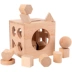 bé Logs các khối xây dựng bằng gỗ rắn mà không cần sơn 6 2 0-1 năm và một mầm non nhận thức hình câu đố nửa lắp ráp đồ chơi 3 Đồ chơi bằng gỗ