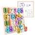 Số nhận khối chữ và số câu đố bằng gỗ cho trẻ em mầm non đồ chơi giáo dục 1-3 tuổi toán nam bé gái Đồ chơi bằng gỗ