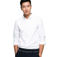 Dưới áo sơ mi nam tay dài cotton cotton của Jack Jones áo sơ mi sọc caro