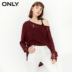 Dưới khung 丨 CHỈ mùa thu mới thả lỏng áo len nữ gợi cảm | 117324504 áo khoác cardigan nữ Vòng cổ áo len