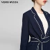 Bộ đồ ngủ Vero Moda gió bảy điểm tay áo một nút phù hợp với bình thường | 317308515 áo nữ Business Suit