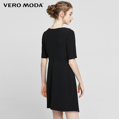 Vero Moda mới đơn giản thẳng ngắn tay đầm | 31716Z526 đầm công sở sang trọng Sản phẩm HOT