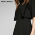 [Dress] Vero Moda cascading thiết kế dây kéo cổ tròn A-line dress | 317261503 đầm xòe công sở A-Line Váy