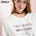 ONLY2018 in mới thả vai rộng tay T-shirt nữ | 118101575 áo phông trắng Áo phông