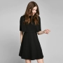 [Dress] Vero Moda cascading thiết kế dây kéo cổ tròn A-line dress | 317261503 váy xòe