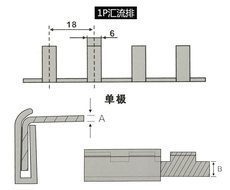 Распределительная гребёнка 汇流排 1p c45/dz47断路器空开用 紫铜1.5mm厚*5mm宽