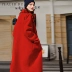 (Đặc biệt) Taiping Bird Women Winter Mới Áo ngực đôi màu đỏ Áo khoác len nữ dài - Trung bình và dài Coat