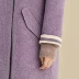 Taiping chim của phụ nữ màu tím trùm đầu áo hai mặt nữ dài phần mùa thu và mùa đông còng áo len len nữ - Áo len lót đôi áo dạ nữ đẹp Áo len lót đôi