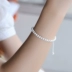 Vòng tay hạt bạc 925 Sterling Bạc chà hạt đơn giản Nữ chuyển tiếp hạt Hàn Quốc Quà tặng ngày lễ tình nhân vòng gỗ huyết long Vòng đeo tay Clasp