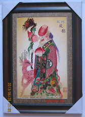 Театр теней 彩色下刀关公 带镜框皮影 新房装饰旅游纪念品客厅用