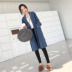 Otaru 2018 mùa xuân và mùa thu mới của Hàn Quốc phiên bản của chia dài áo len ra khỏi vai tay áo Mahai áo len phụ nữ áo phao nữ dáng dài hàn quốc Trung bình và dài Coat