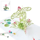 3D Lotus Three -Dimensional Greeting Card Бесплатная доставка День Учителя Приветствие настройки настройка пользователь