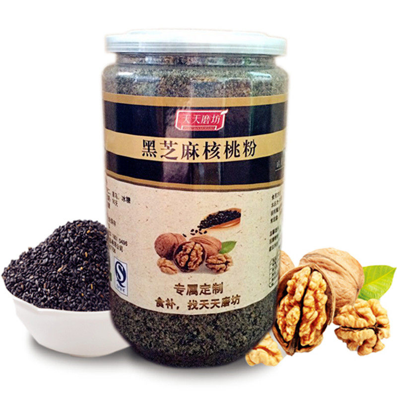 天天磨坊 干吃即食黑芝麻核桃粉 500g