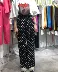 Hiện đại m.odeng198 Quần voan ống rộng chấm bi kiểu Hồng Kông mùa hè quần dài chấm bi đen trắng nữ cao eo rộng giản dị - Cộng với kích thước quần áo