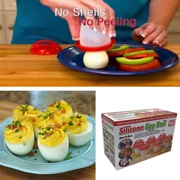 Silicone Egg Boiler Egglettes Eggies Cooker Không dính Egg Cup Cooking Egg Steamer - Nồi trứng