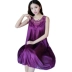 Nightdress nữ mùa hè sexy băng lụa ngắn- tay kích thước lớn phụ nữ mang thai chất béo mm lỏng đoạn dài 200 kg mang thai thời gian mỏng đồ ngủ Đêm đầm