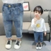 Quần bé gái chân to pp quần jeans xuân hè 0-1-2-3-456 tuổi Quần jeans bé - Quần jean