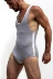 Quần lửng nam một mảnh Vest giản dị thắt chặt Jumpsuit Modal Thể thao Quần áo thể dục Quần áo nam - Một mảnh