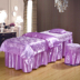 Mới cao cấp vẻ đẹp giường bao gồm bốn bộ ren màu tím vẻ đẹp cơ thể trị liệu massage giường đặt thẩm mỹ viện chuyên dụng Trang bị tấm