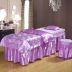Cao cấp vẻ đẹp giường bao gồm bốn bộ thẩm mỹ viện ren giường bìa màu tím giường massage ban hành tùy chỉnh thang đầu vuông Trang bị tấm