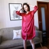 Hàn Quốc phiên bản của cặp vợ chồng đồ ngủ của phụ nữ mùa hè lụa phù hợp với quần ngắn tay hai mảnh nam phần mỏng lỏng băng lụa dịch vụ nhà