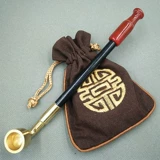 Старый в стиле сигаретный пакет с засухой для дымовой сумки горшок с твердым деревом дымовая палатка плюс пакет для дыма традиционная китайская курящая посуда