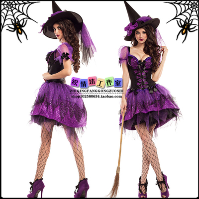 taobao agent Halloween Clothing Halloween Demon Demon Short Witch Cosplay Cosplay Vampire Zombie Witch