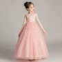 Cô gái váy dài đính sequin váy cưới công chúa váy xòe 5-8-12-15 tuổi trẻ lớn Liuyi trang phục 9 - Váy trẻ em đồ vest cho bé trai 1 tuổi