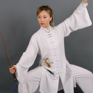 [2104水阔鱼跃 剑隆原创设计定制太极服 男女同款高端高档刺绣绣品]