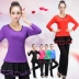 Yi Yi Fan Square trang phục khiêu vũ mùa thu mới modal dài tay màu rắn cổ tròn áo sơ mi khiêu vũ quần áo thực hành áo thun nữ - Khiêu vũ / Thể dục nhịp điệu / Thể dục dụng cụ