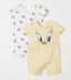 Spot H & M Chính hãng Counter Kids 18 Summer Men and Women Baby Cartoon Short Short Jumpsuits Jumpsuit 2 áo liền quần ngộ nghĩnh cho bé Áo liền quần