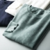 Người khổng lồ mùa thu và mùa đông len cao cấp cashmere áo len hình kim cương ong áo khoác thể thao nam Áo len Cashmere