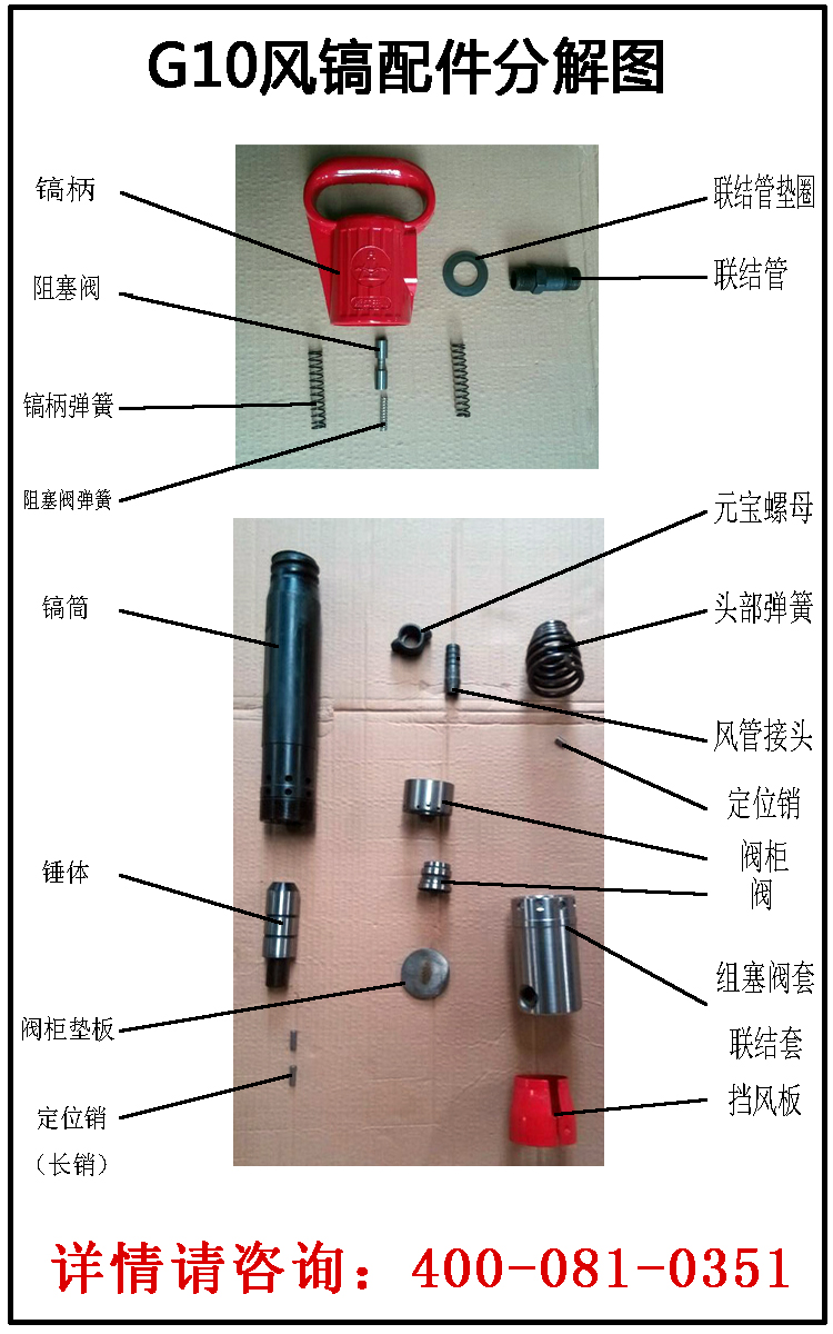 供应山西气镐 开山牌g10气镐配件 元宝螺母