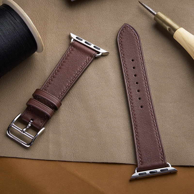 Claretiwatch Watch strap manual genuine leather apple watch Wrist watch Watch strap apply Apple Series 6 / 54 / 321