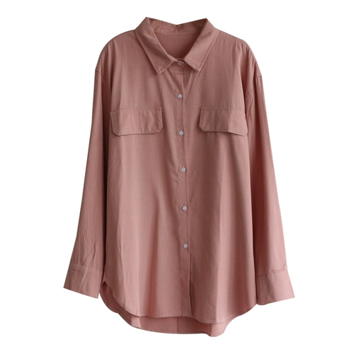 Весенняя рубашка, хлопковый лонгслив, в корейском стиле, свободный крой