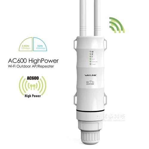 Wavlink Ac600 Outdoor Wi -Fi AP Repeater Dual -Clectrent Outdoor High Power Relayer