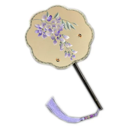 Вентилятор Suzhou Emelcodery Fan Su Вышитый вышитый ручной вышивку Cheongsam Palace Fan Fan Fan Fan Siangfei Bamboo Hanfu Древнее стиль увеличивает фанат группы