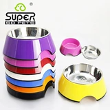 Super Horo Non -Slip из нержавеющей стали для собачьей чаши для щенка плюшевая чаша плюшевая плюшевая плюшевая корма бассейн цветочный собака миска собака
